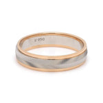 Load image into Gallery viewer, Unisex Platinum &amp; Rose Gold Couple Love Band Rings JL PT 1124
