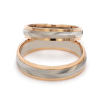 Load image into Gallery viewer, Unisex Platinum &amp; Rose Gold Couple Love Band Rings JL PT 1124
