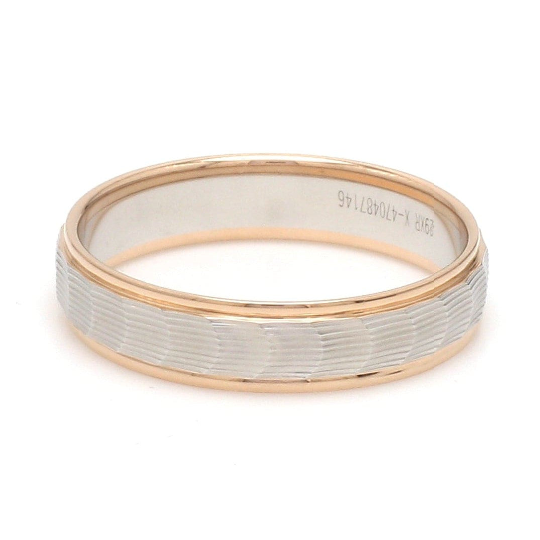Unisex Platinum & Rose Gold Couple Love Bands JL PT 1365