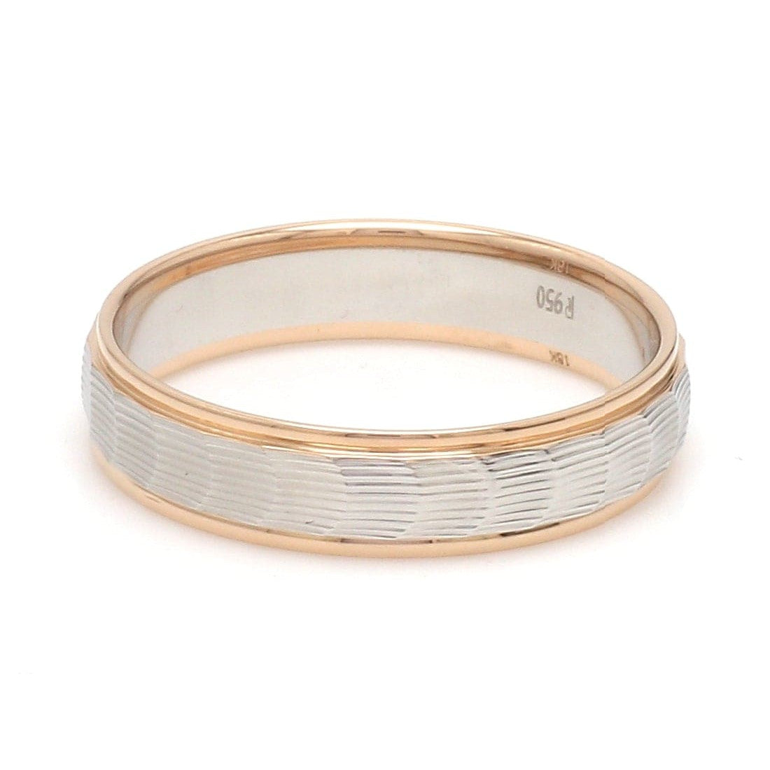 Unisex Platinum & Rose Gold Couple Love Bands JL PT 1365