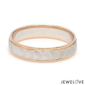 Unisex Platinum & Rose Gold Couple Love Bands JL PT 1365