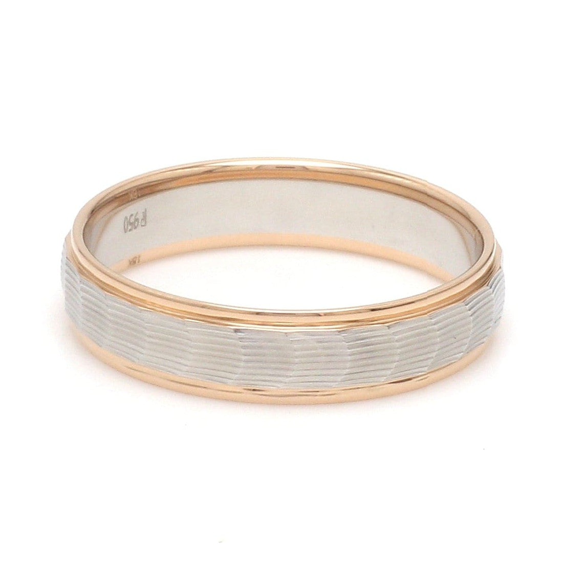 Unisex Platinum & Rose Gold Couple Love Bands JL PT 1365