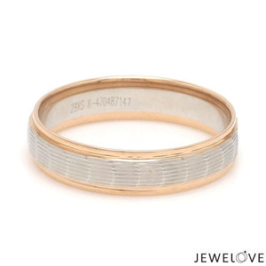 Unisex Platinum & Rose Gold Couple Love Bands JL PT 1365