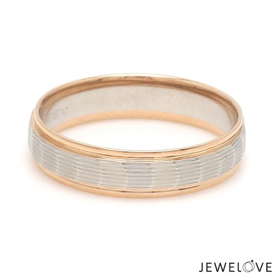 Unisex Platinum & Rose Gold Couple Love Bands JL PT 1365