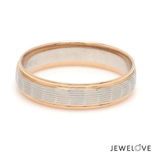 Unisex Platinum & Rose Gold Couple Love Bands JL PT 1365