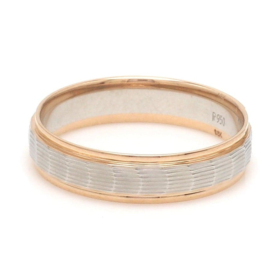 Unisex Platinum & Rose Gold Couple Love Bands JL PT 1365