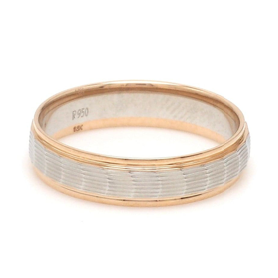 Unisex Platinum & Rose Gold Couple Love Bands JL PT 1365