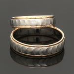 Load image into Gallery viewer, Unisex Platinum &amp; Rose Gold Couple Love Bands JL PT 1365
