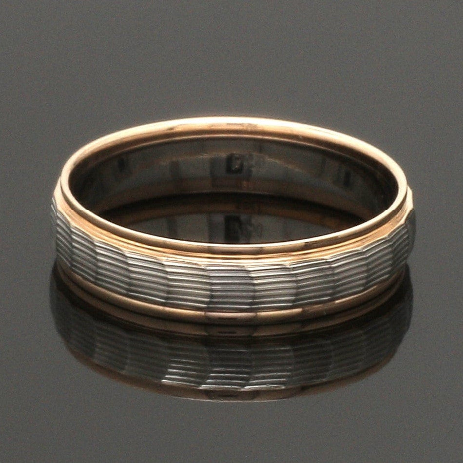Unisex Platinum & Rose Gold Couple Love Bands JL PT 1365