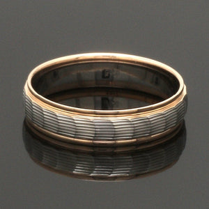 Unisex Platinum & Rose Gold Couple Love Bands JL PT 1365