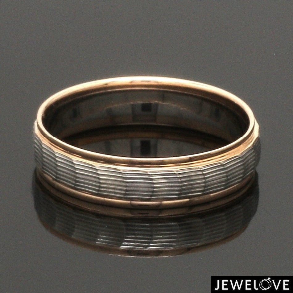 Unisex Platinum & Rose Gold Couple Love Bands JL PT 1365
