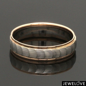 Unisex Platinum & Rose Gold Couple Love Bands JL PT 1365