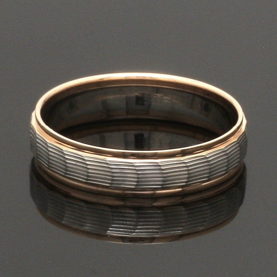 Unisex Platinum & Rose Gold Couple Love Bands JL PT 1365