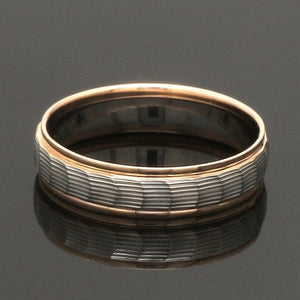 Unisex Platinum & Rose Gold Couple Love Bands JL PT 1365