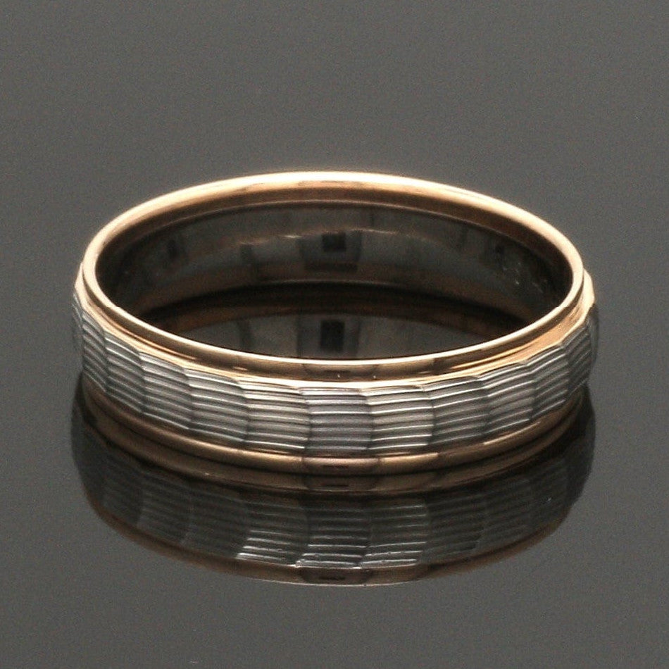 Unisex Platinum & Rose Gold Couple Love Bands JL PT 1365