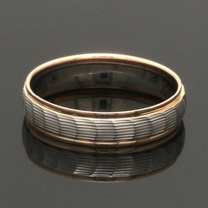 Unisex Platinum & Rose Gold Couple Love Bands JL PT 1365