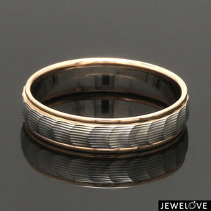 Unisex Platinum & Rose Gold Couple Love Bands JL PT 1365