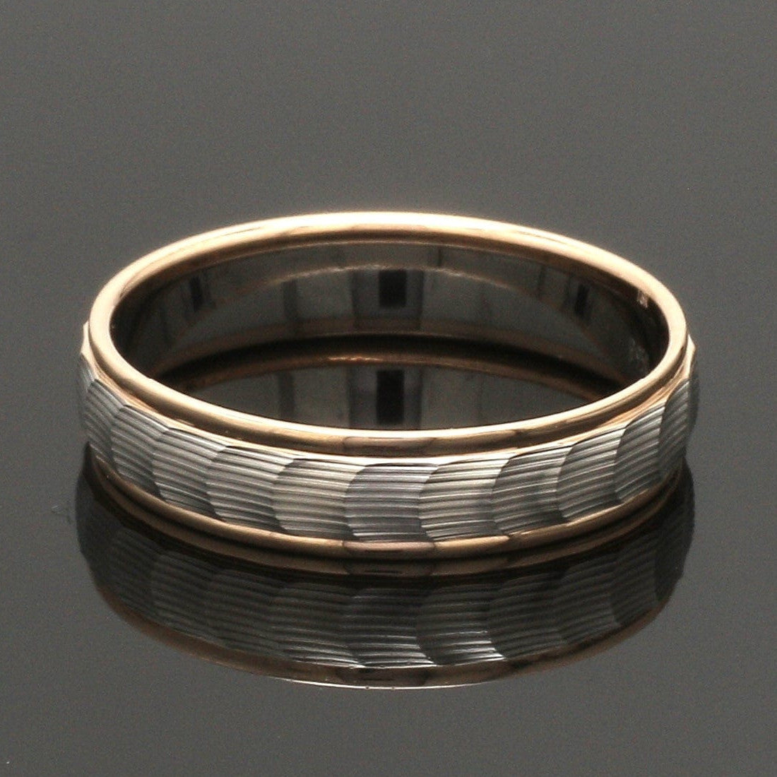 Unisex Platinum & Rose Gold Couple Love Bands JL PT 1365
