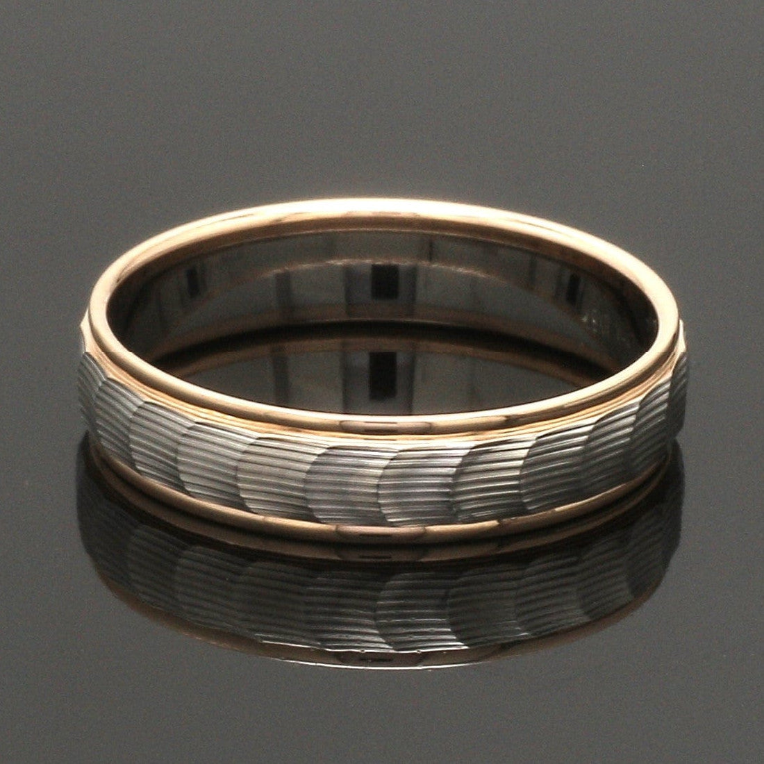 Unisex Platinum & Rose Gold Couple Love Bands JL PT 1365