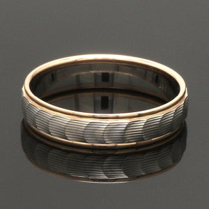 Unisex Platinum & Rose Gold Couple Love Bands JL PT 1365