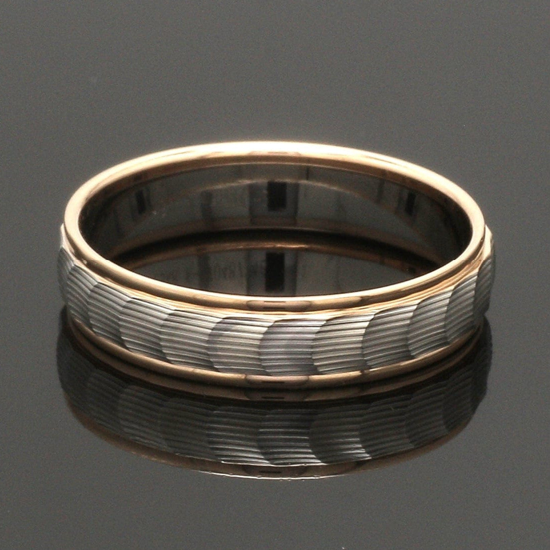 Unisex Platinum & Rose Gold Couple Love Bands JL PT 1365