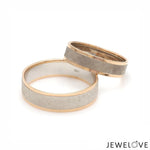 Load image into Gallery viewer, Unisex Platinum &amp; Rose Gold Couple Love Bands JL PT 1362
