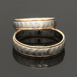 Load image into Gallery viewer, Unisex Platinum &amp; Rose Gold Couple Love Bands JL PT 1365
