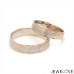 Load image into Gallery viewer, Unisex Platinum &amp; Rose Gold Couple Love Bands JL PT 1365
