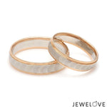 Load image into Gallery viewer, Unisex Platinum &amp; Rose Gold Couple Love Bands JL PT 1365

