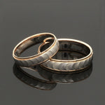 Load image into Gallery viewer, Unisex Platinum &amp; Rose Gold Couple Love Bands JL PT 1365
