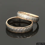 Load image into Gallery viewer, Unisex Platinum &amp; Rose Gold Couple Love Bands JL PT 1365
