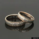 Load image into Gallery viewer, Unisex Platinum &amp; Rose Gold Couple Love Bands JL PT 1365
