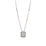 Load image into Gallery viewer, Platinum Rose Gold Moving Anxiety Relief Diamond Pendant Chain for Men JL PT CH 1455
