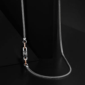 Men of Platinum | 18K Rose Gold with Black Enamel Chain for Men JL PT CH MSD 103