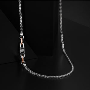 Men of Platinum | 18K Rose Gold with Black Enamel Chain for Men JL PT CH MSD 103