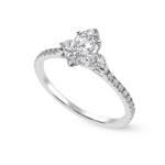 Load image into Gallery viewer, 50-Pointer Marquise Cut Solitaire Diamond Accents Shank Platinum Ring JL PT 1246-A   Jewelove.US
