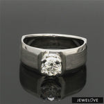 Load and play video in Gallery viewer, 1-Carat Lab Grown Solitaire Heavy Platinum Ring for Men JL PT LG 983-A
