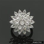 Load and play video in Gallery viewer, 18K White Gold Rose Cut Diamond Ring for Women JL AU 121
