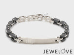 Load and play video in Gallery viewer, Men of Platinum | Black Stone Bracelet for Men JL PTB 1328
