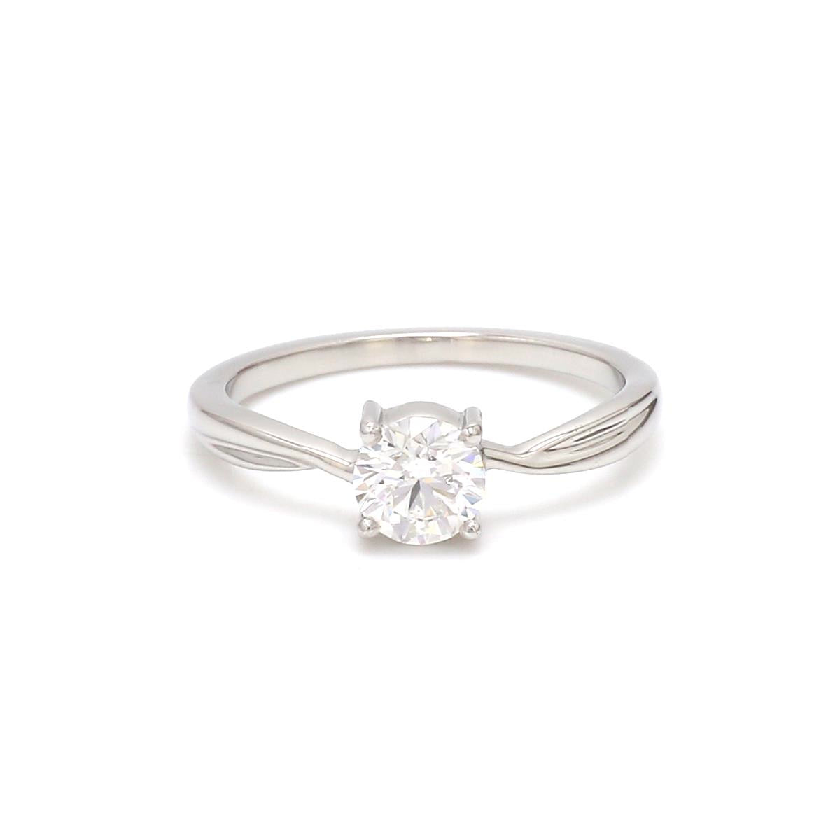 1-Carat Lab Grown Solitaire Diamond Platinum Engagement Twisted Shank Ring JL PT LG 2004