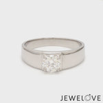 Load and play video in Gallery viewer, 1.50-Carat Lab Grown Solitaire Platinum Engagement Ring for Men JL PT LG 1237-A
