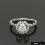 Load and play video in Gallery viewer, 1 to 5 Carat Lab Grown Solitaire Diamond Accent Platinum Engagement Ring JL PT LG-1481
