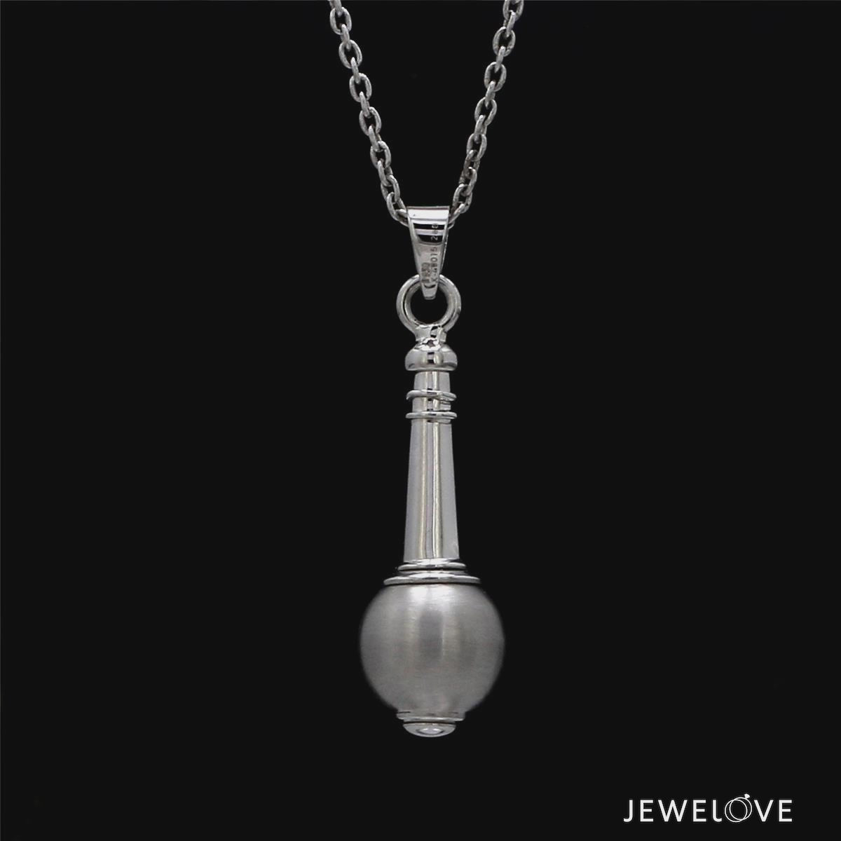 Customised Platinum Hanuman Ji Gada Pendant for Men JL PT Gada-PT