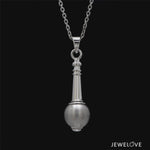 Load and play video in Gallery viewer, Customised Platinum Hanuman Ji Gada Pendant for Men JL PT Gada-PT
