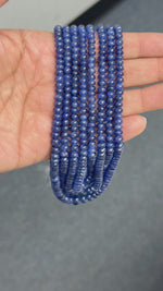 Load and play video in Gallery viewer, Natural No Heat Burma Sapphire Beads Necklace 1-4 Strands
