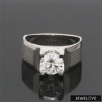 Load and play video in Gallery viewer, 2-Carat Lab Grown Solitaire Heavy Platinum Ring for Men JL PT LG 983-B
