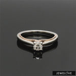 Load and play video in Gallery viewer, 23 Pointer Solitaire Platinum Rose Gold Ring for Women JL PT 1151

