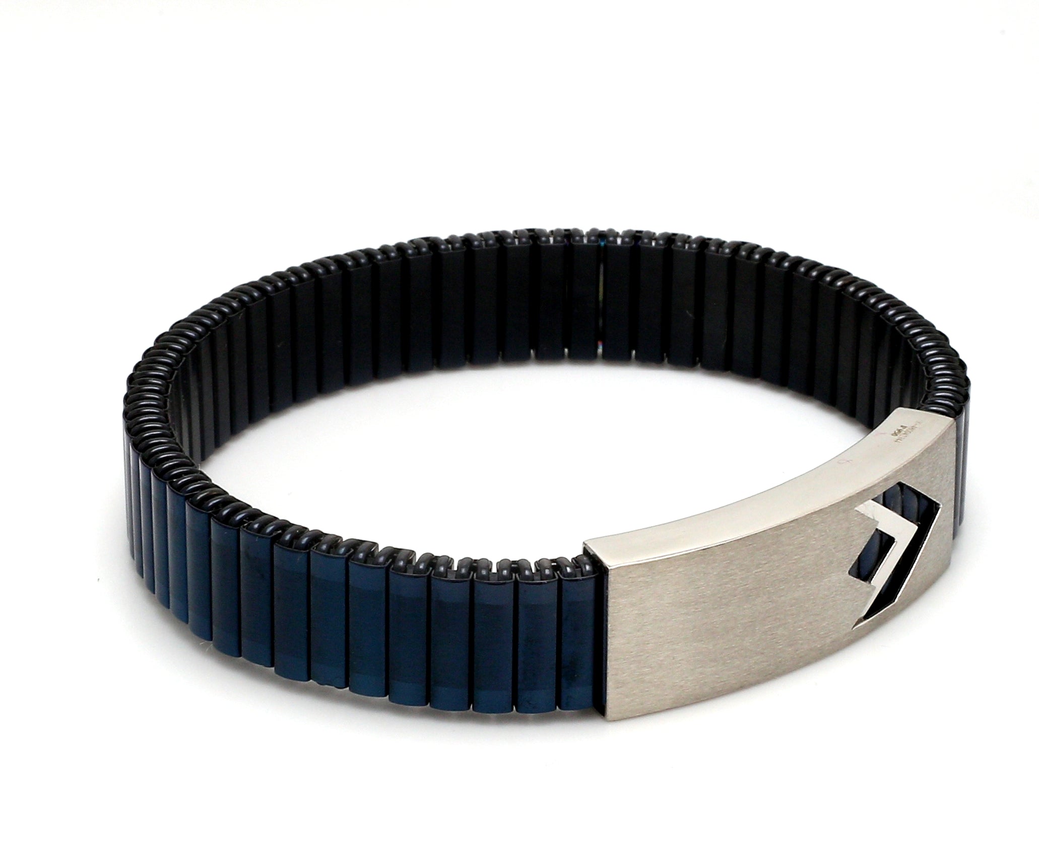 Platinum Blue Band Bracelet for Men - Flexible JL PTB 1216