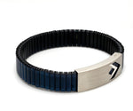 Load image into Gallery viewer, Platinum Blue Band Bracelet for Men - Flexible JL PTB 1216
