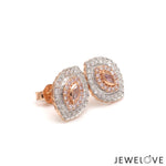 Load image into Gallery viewer, 18K Rose Gold Pink Marquise Diamond Earrings with Light Pink &amp; White Round Diamond JL AU PD 105
